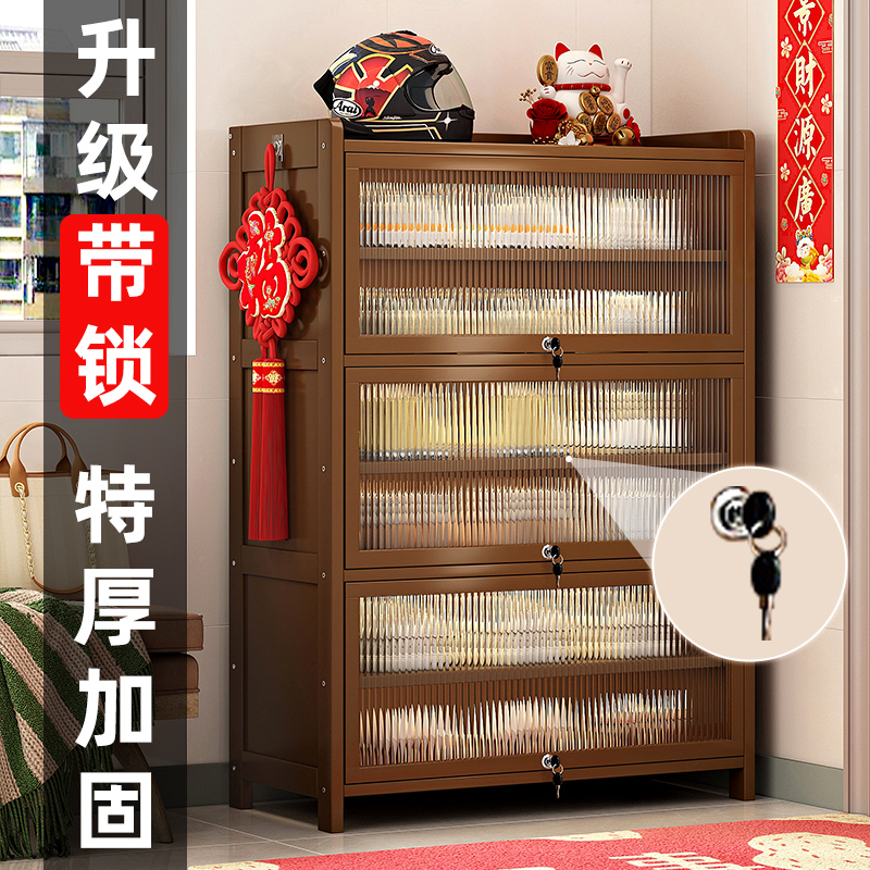 带锁鞋柜家用门口室外楼道走廊用过道电梯口N大容量多层超大收纳