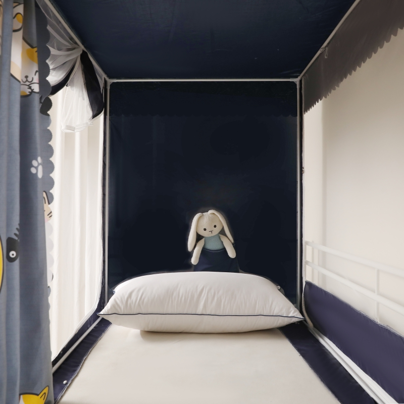 蚊帐床帘一体式学生宿舍单人上下铺蚊帐床幔帐篷支架防蚊罩遮光帘