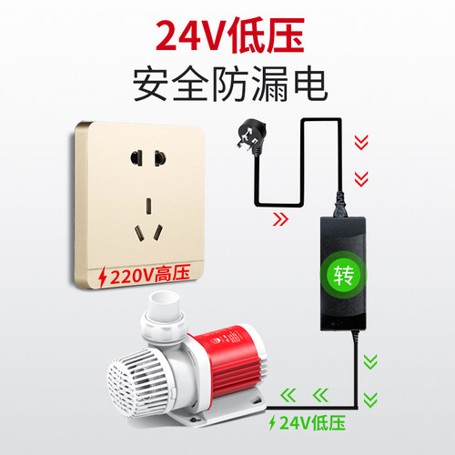 鱼缸水泵静音鱼池变频循环泵底吸泵抽水底过滤潜水泵老鱼匠