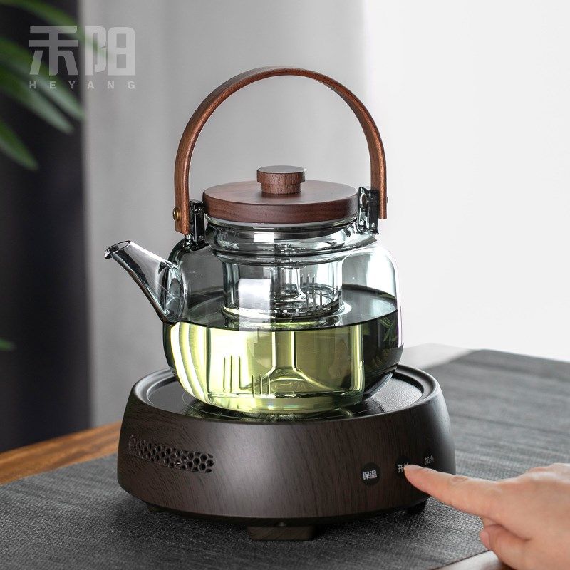 禾阳 电陶炉g煮茶套装煮茶器家用玻璃煮茶壶养生壶泡茶具蒸煮茶炉,餐饮具,茶壶,淘宝优惠券,粉丝福利购,淘宝优惠卷
