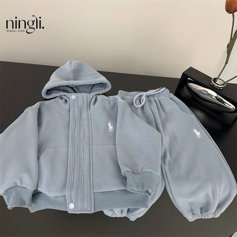 男女儿童套装秋冬款加绒加厚韩版刺绣连帽卫衣卫裤宽松运动两件套,童装/婴儿装/亲子装,套装,淘宝优惠券,粉丝福利购,淘宝优惠卷