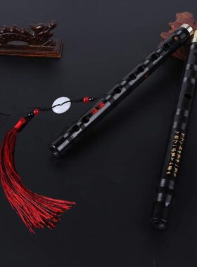 黑色表演古风竹笛笛学生专业笛子两节笛子笛笛Q子03成人陈情演奏