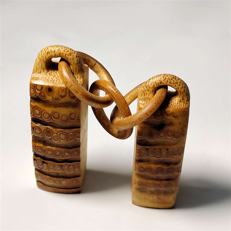 精品满钉竹根雕刻制作把玩件带环印章料DIY书画素章文房四宝