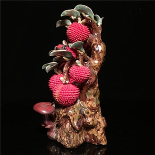 石湾公仔陶瓷满堂红摆件玄关客厅电视柜荔枝装饰品乔迁新居送礼品