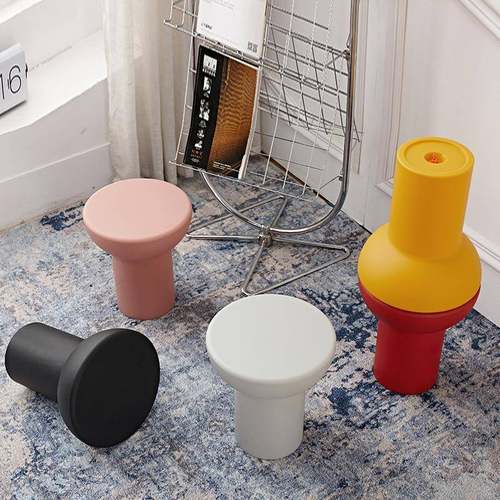 北欧茶几简约小户型客厅现代创意家具阳台塑料小茶几ins圆形桌子