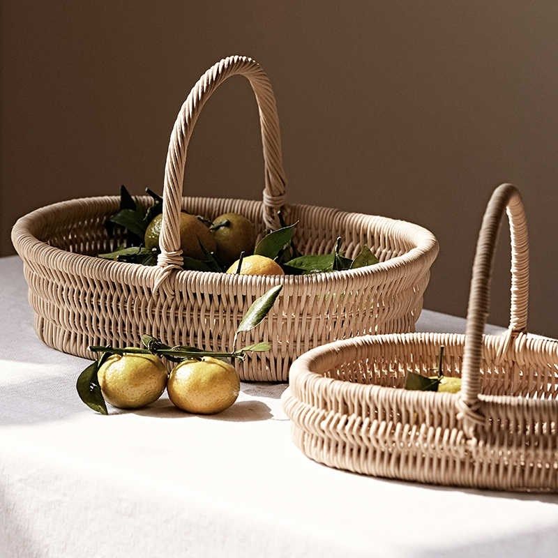 藤编水果篮桌面草编收纳筐果盘竹编篮家用鸡R蛋筐厨房编织篮子,收纳整理,其他收纳篮,淘宝优惠券,粉丝福利购,淘宝优惠卷