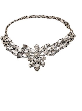 韩国结婚新娘饰品 水钻纯情水晶红色新娘项链新娘饰品三件套