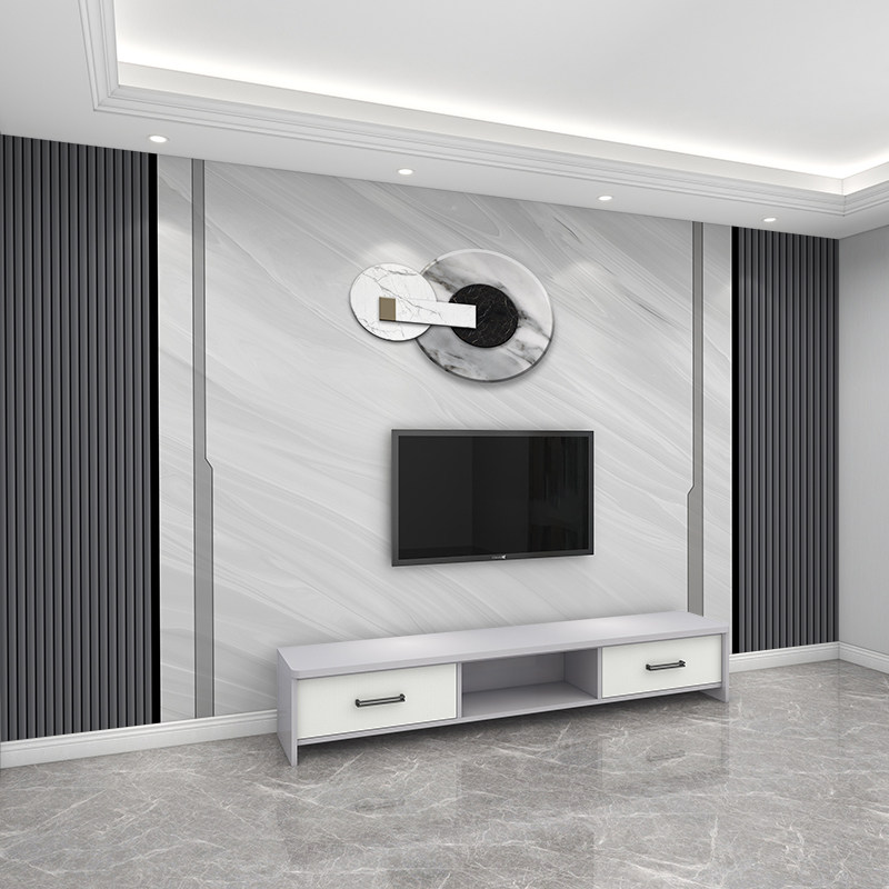 电视背景墙壁纸现代简约高级感壁纸大气客厅8d立体线条影视墙壁布