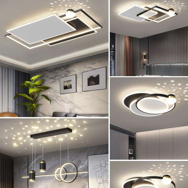 客厅led吸顶灯简约现代2025年新款大厅主灯广东中山灯具组合套餐