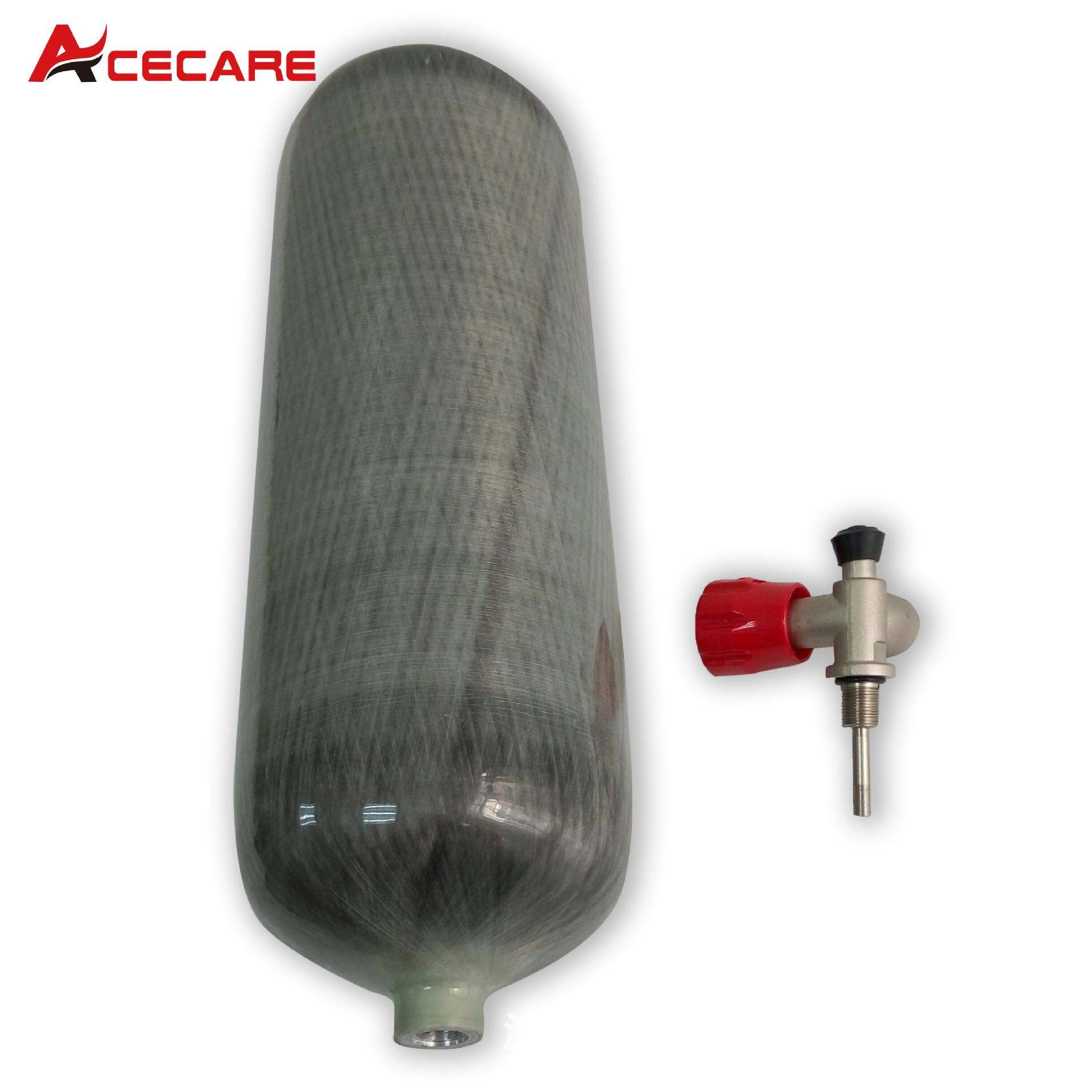 9L碳纤维瓶玻璃纤维气瓶9升无缝一体空呼器高压30mpa高压复合气瓶