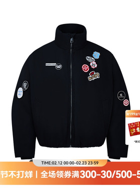 QUARTER IN NIGHT徽章飞行夹克美式复古街头潮流休闲外套