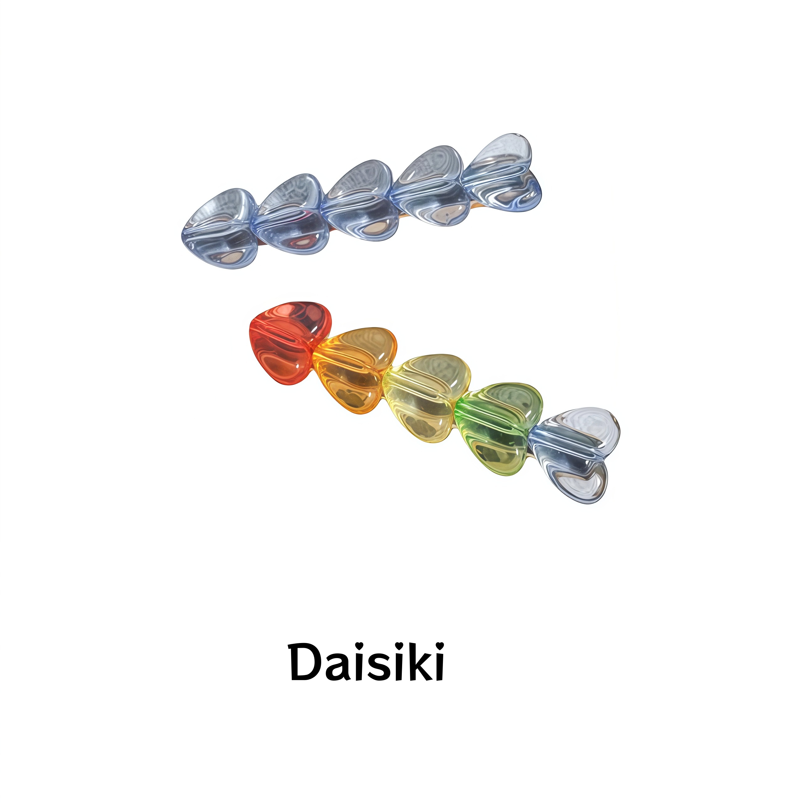 韩版甜美彩虹爱心发夹糖果色桃心鸭嘴夹可爱边夹顶夹刘海夹顶夹