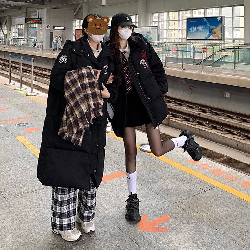 学院风黑色短款棉服女小个子冬季2023新款爆款加厚棉衣面外服外套