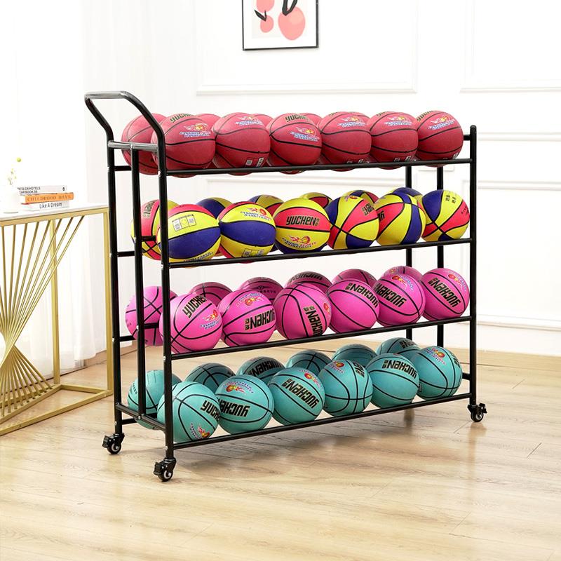 2025新款幼儿园学校篮球收纳架足球排球皮球放置架球类可移动推车