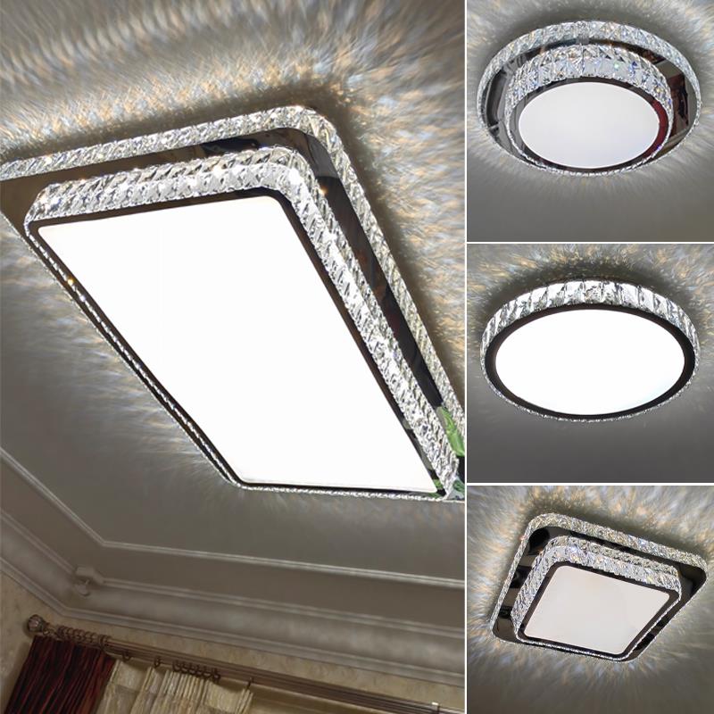 轻奢水晶吸顶灯2024年新款智能简约现代大气客厅卧室全屋套餐灯具