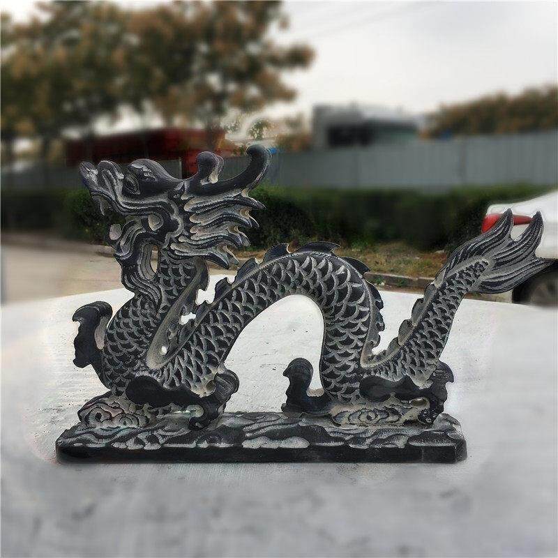 石雕龙青石生肖石头龙石雕工艺品摆饰石材屋顶龙吉祥如意石龙摆件