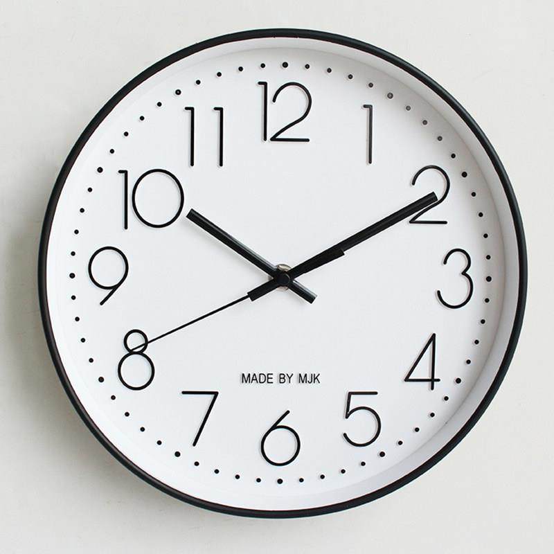 MJK简约现代钟表挂钟客厅2024新款家用时尚静音时钟挂墙轻奢创意