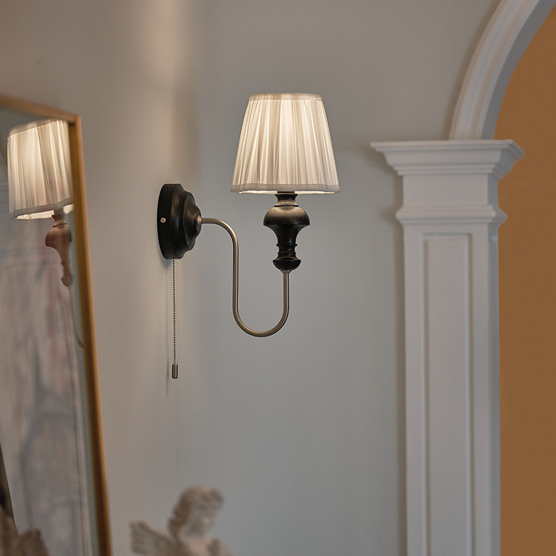 装饰壁灯卧室主卧床头灯2023年新款法式复古背景墙带拉线开关墙灯,家装灯饰光源,壁灯,淘宝优惠券,粉丝福利购,淘宝优惠卷