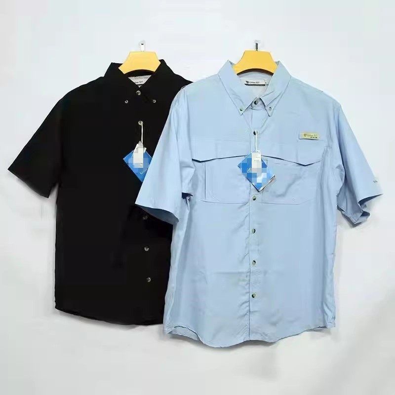 外贸男士短袖衬衫  夏季户外休闲透气宽松大码双口袋速干工装衬衣,男装,衬衫,淘宝优惠券,粉丝福利购,淘宝优惠卷