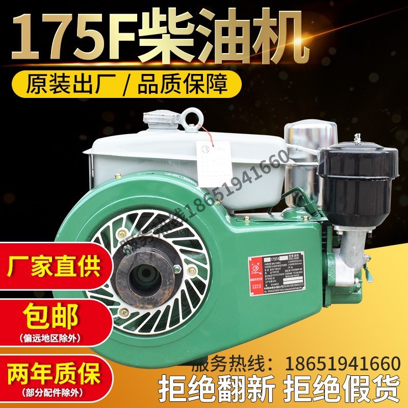 常州天鹅单缸柴油机175F小型6马力风冷发动机农用船用拖拉机