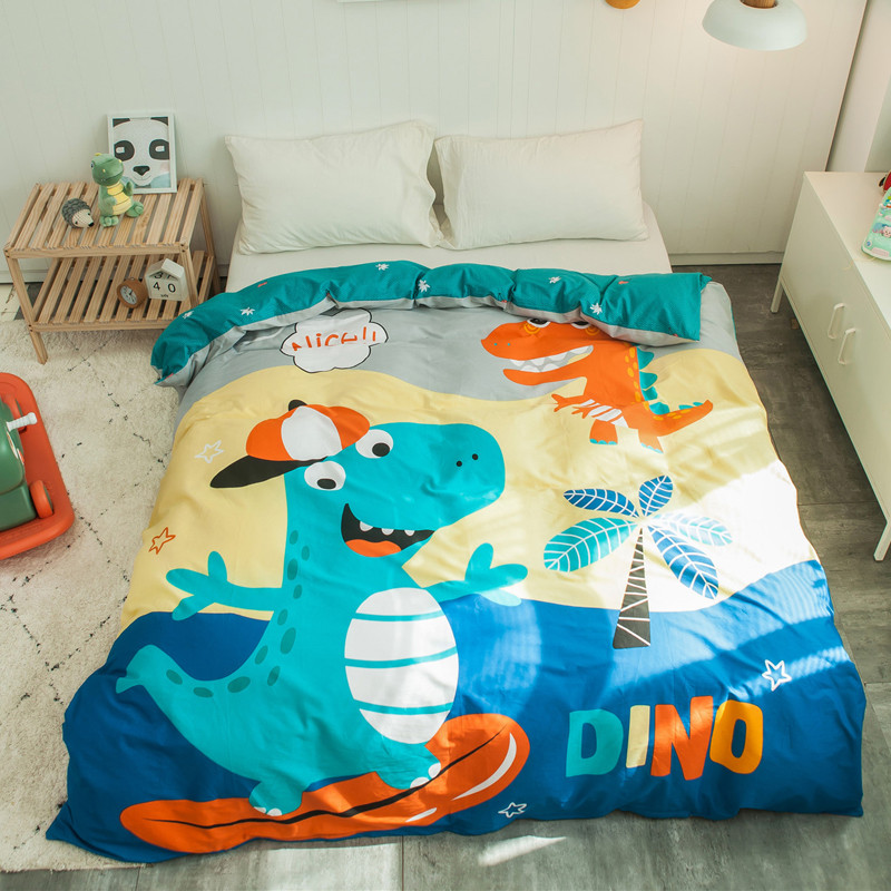 一米五1.5m200x230cm150x200恐龙儿童男孩被罩全棉纯棉小被套单件