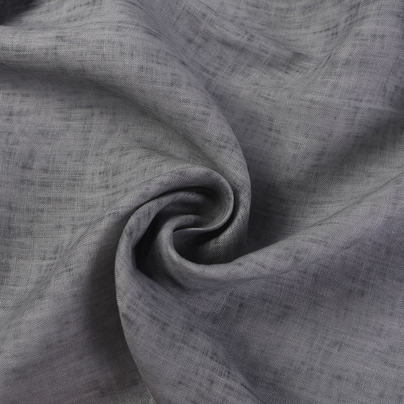 J2831# 新款121g纯亚麻炒色面料 17*21春夏亚麻时装连衣裙布料