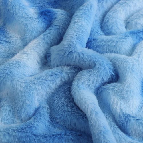 厂家 兔毛扎染七彩色渐变毛绒面料厚实长毛 靠垫抱枕绒布玩具布料