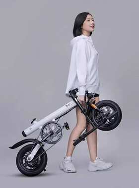 Baicycle小白折叠电动助力自行车成人女生迷你小型超轻新国标