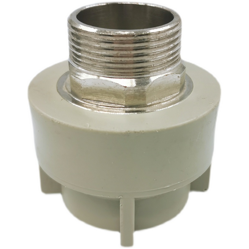 ppr内牙直通外牙丝接头六角热熔给水管铜牙50 63 75 90 1X10 2 4