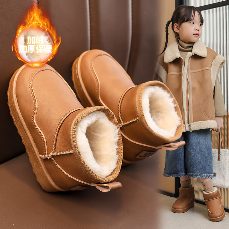 冬季儿童雪地靴防水男女