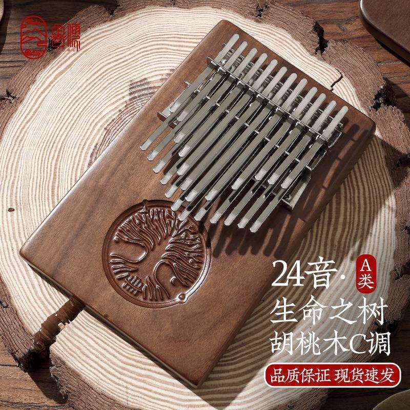 鲁儒A类拇指琴24音C调卡林巴琴双层手指琴专业级拇指钢琴含半音