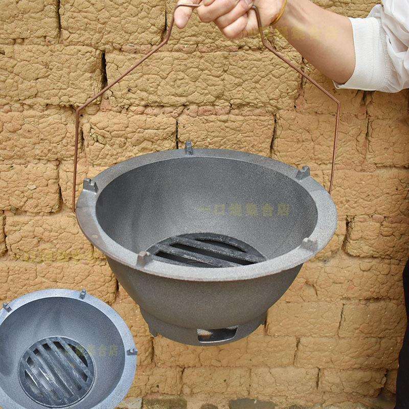 铸铁炭炉烧烤炉围炉煮茶冬天家用烤火炉户外室内木炭取暖炉全套
