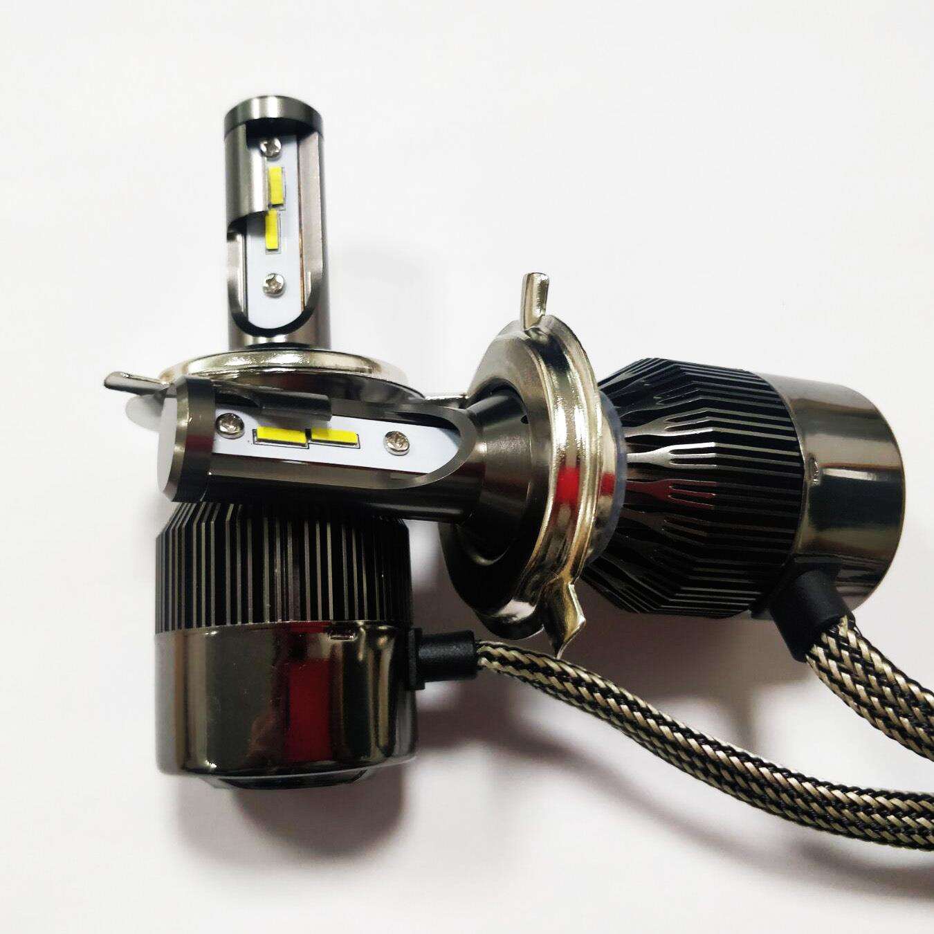 厂家直销 新款C6加强款 H4汽车LED大灯 1860贴片带Canbus