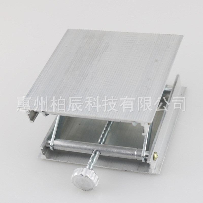 实验室升降台 小型铝合金手摇地面自动调平旋转水平仪升降台