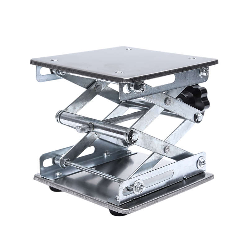 实验室升降台小型升降台不锈钢升降台微型升降台放水平仪 100*1