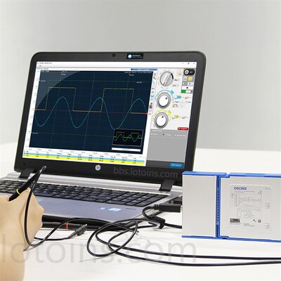 OSCA02两通道示波器35/60M带宽/信号源/逻辑分析/安卓/LOTO 6合1