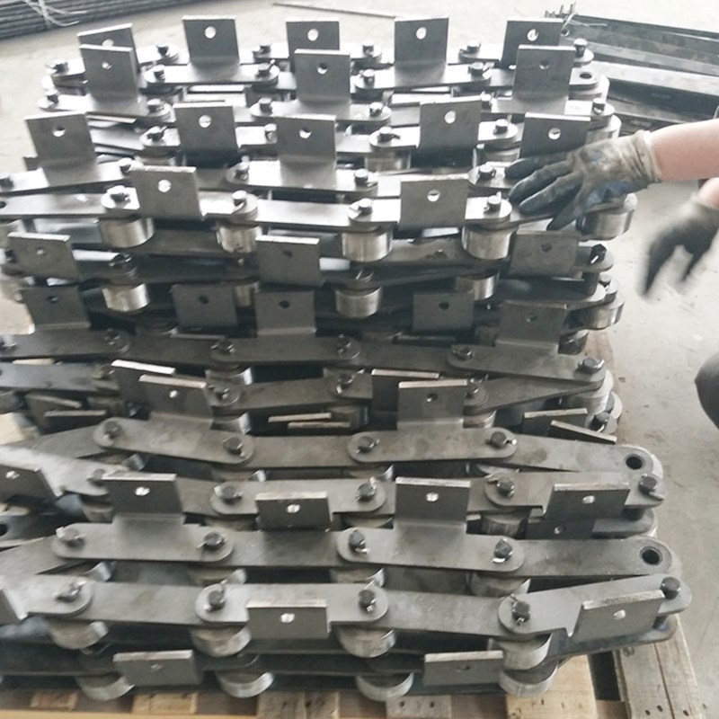 大节距弯板链条C2050板式链双节距滚子链节距101.6重型工业传动链