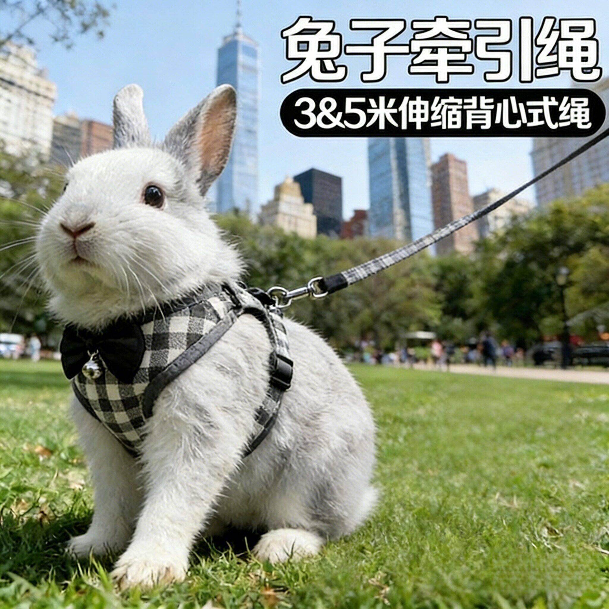 兔子衣服牵引绳外出专用溜兔兔防