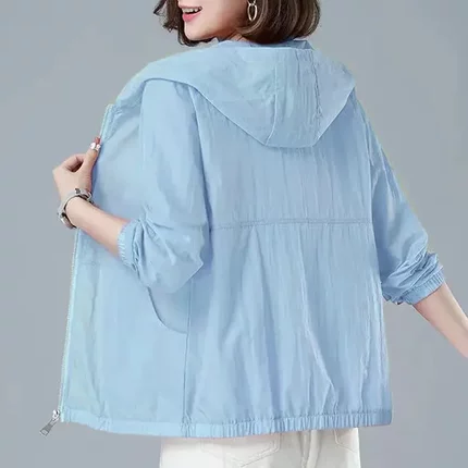 防晒衣女士2025夏季新款妈妈装中老年防晒服户外透气长袖薄款外套