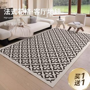 可擦地毯客厅加厚自由裁地垫轻奢高级茶几免洗剪复古 感免打理法式