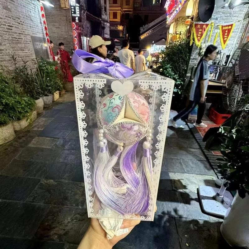 广西绣球壮乡壮锦信物结婚纪v念成品纯手工编织diy材料包家装挂饰