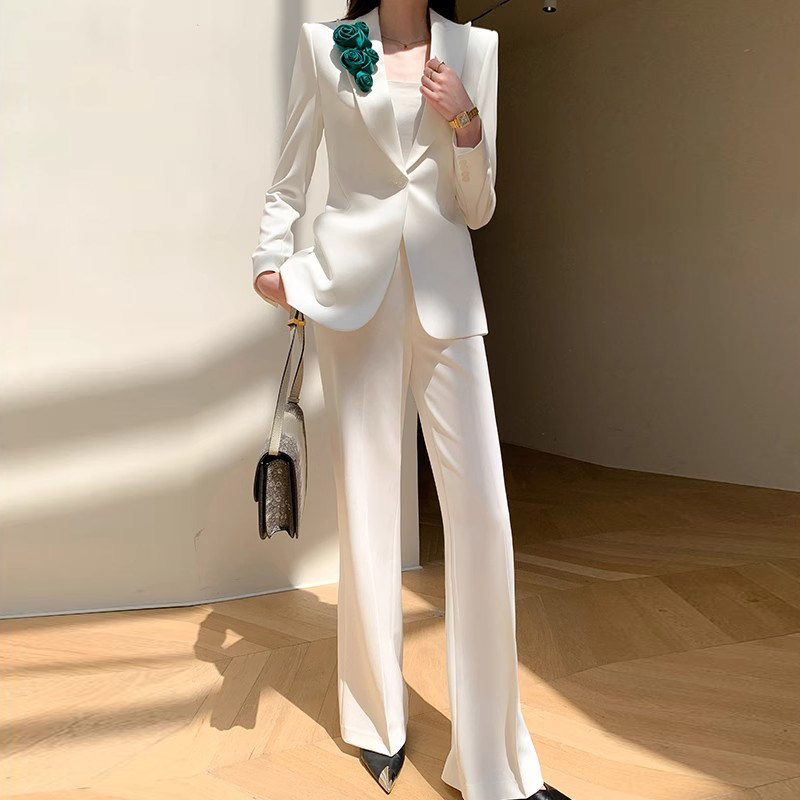 2025新款通勤西装套装女春秋气质女神范职业高级感休闲西服两件套