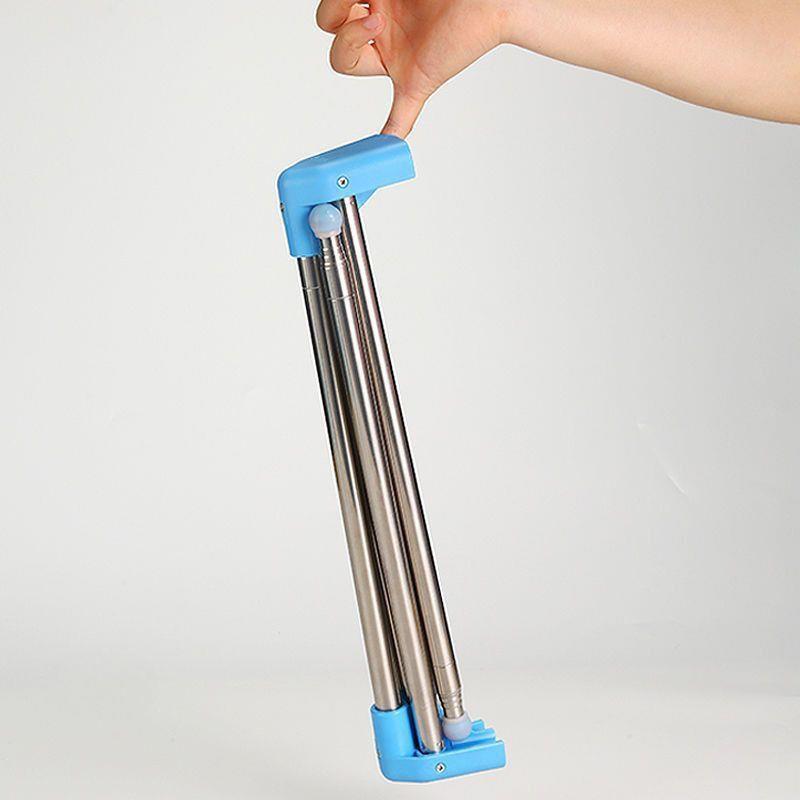 便携式晾衣架家用加粗旅行晾衣杆新款不锈钢伸缩可折叠衣架