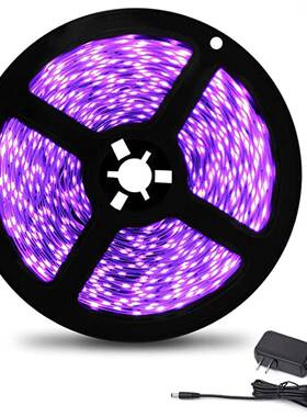 uv灯带紫色灯带2835紫色套装60灯/米390-400nm验钞灯带紫色杀菌