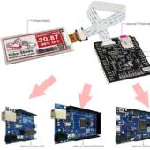 2.9寸红黑双色电子纸电子墨水屏296x128分辨率带Arduino转接板