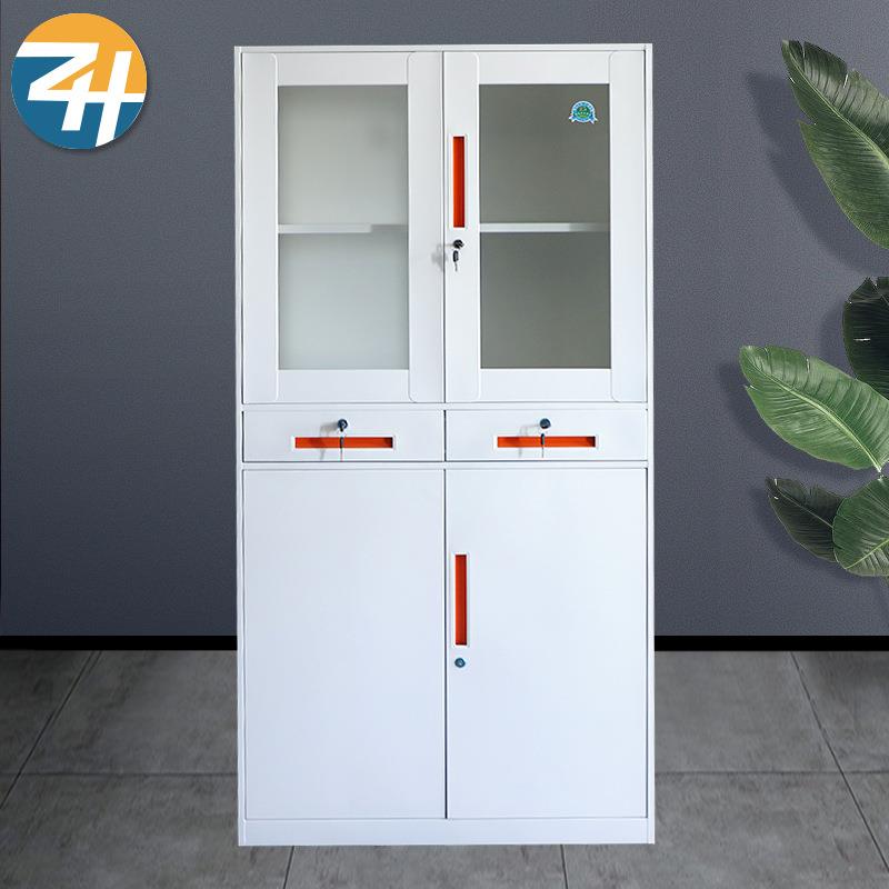 文件柜学校办公文件资料储存带抽屉防盗锁具四门文件柜