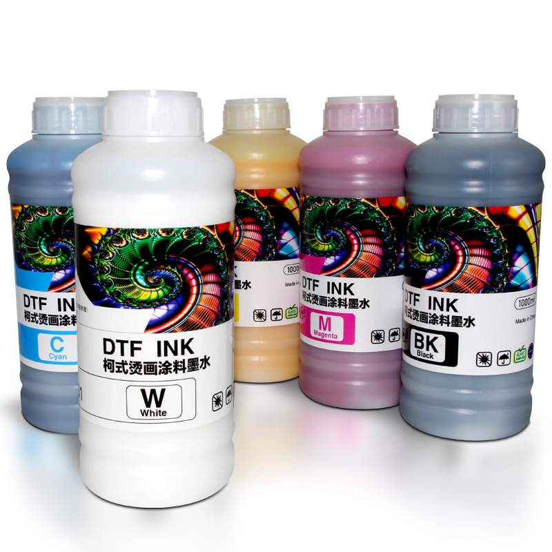 白墨烫画专用墨水抖粉转印墨水数码柯式服装印花DTF INK
