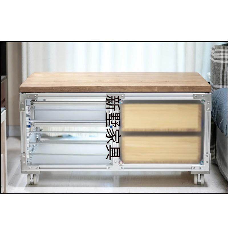 简约现代铝型材实木板收纳柜客厅茶几抽屉柜可移动柜资料文件柜子,特色手工艺,其他特色工艺品,淘宝优惠券,粉丝福利购,淘宝优惠卷