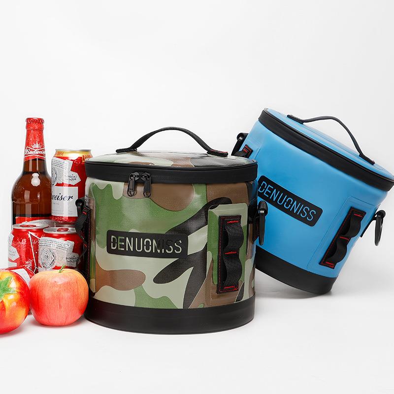 TPU圆桶户外冰包野外防沷水密封野餐包长效保冷保暖装饭盒保温包