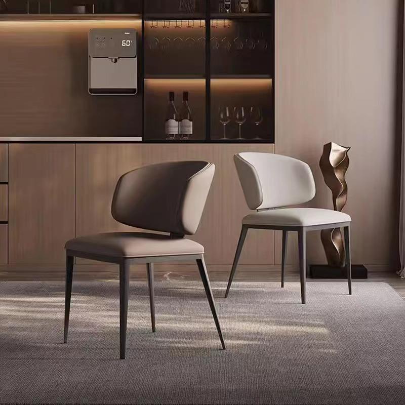 外贸餐厅椅北欧家用书椅设计师软包靠背椅子可拆装实木餐椅